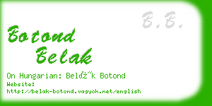 botond belak business card